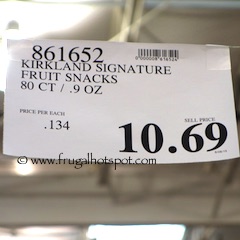 Kirkland Signature Fruit Snacks 80 ct Costco Price