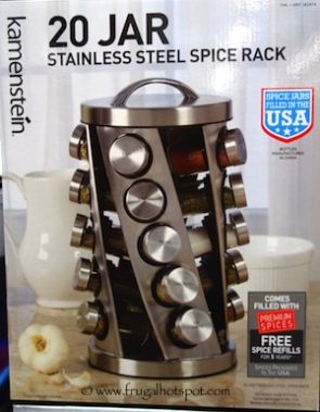 Kamenstein 20 Jar Stainless Steel Spice Rack at Costco