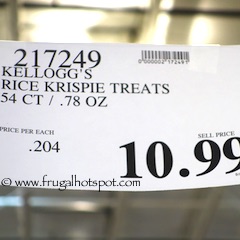 Kellogg's Rice Krispie Treats 54 ct Costco Price