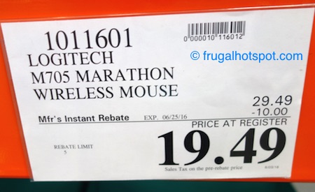 Logitech m705 Marathon Wireless Mouse Costco Price | Frugal Hotspot