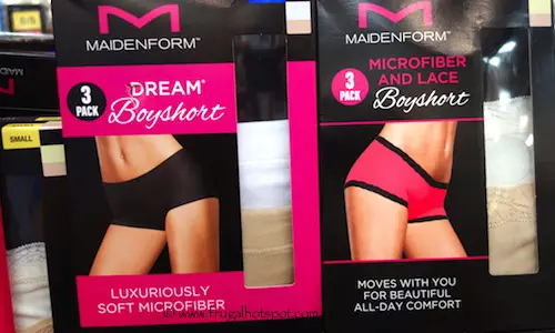 Maidenform Ladies Boyshort 3-Pack Dream or Microfiber and Lace Costco