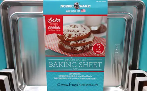 Nordic Ware 3-Piece Aluminum Baking Sheet Set Costco