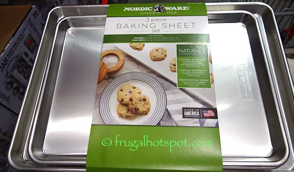 Nordic Ware 3-Piece Aluminum Baking Sheet Set Costco | Frugal Hotspot