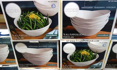 Over and Back Sides 4 All Purpose Porcelain Bowls Costco