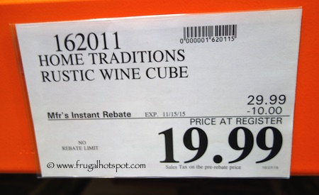 Home Traditions Rustic Wine Cube Costco Price