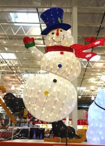 64" Skating Snowman with LED Lights Costco