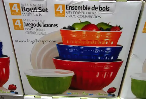 4-Piece Melamine Bowl Set with Lids by Pandex Costco