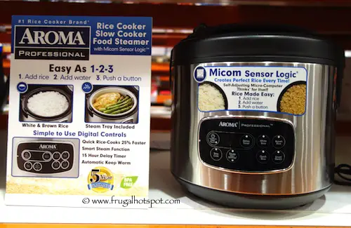 Aroma Stainless Steel Rice/Slow Cooker Combo Costco