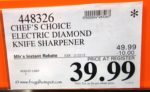  Chef's Choice Electric Diamond Hone Knife Sharpener Costco Price