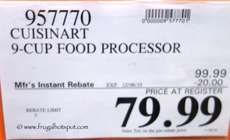 Cuisinart 9-Cup Food Processor Costco Price