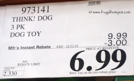 Think! Dog Flappers 3-Pack Dog Toys Costco Price