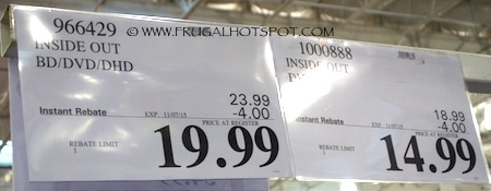 Inside Out Costco Movies Price