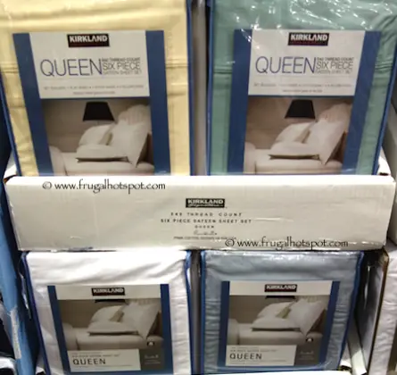 Kirkland Signature 540 Thread Count Sateen Sheet Set Queen at Costco