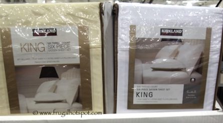 Kirkland Signature 540 Thread Count Sateen Sheet Set King at Costco