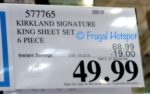 Costco Sale Price: Kirkland Signature 540 Thread Count Sateen Sheet Set King 