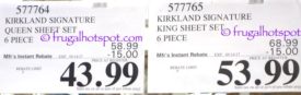 Costco Sale Price: Kirkland Signature 540 Thread Count Sateen Sheet Set