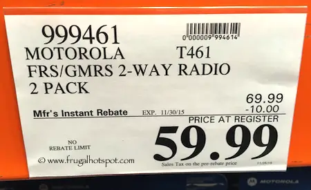 Motorola Talkabout 2-Way Radios Costco Price