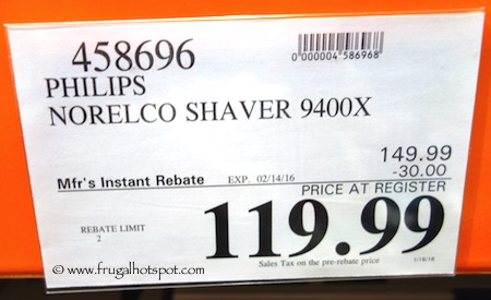 Philips Norelco Shaver 9400X Costco Price