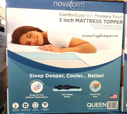 Costco Sale Novaform Comfortluxe Gel Memory Foam 3 Mattress Topper