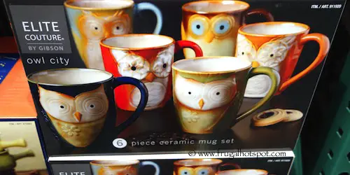 Elite Couture Gibson Owl City Ceramic Mug 6-Pc Set Costco