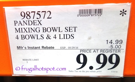 4-Piece Melamine Bowl Set with Lids by Pandex Costco Price | Frugal Hotspot