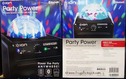 Ion Party Power Wireless Portable Speaker System with Party Lights Costco