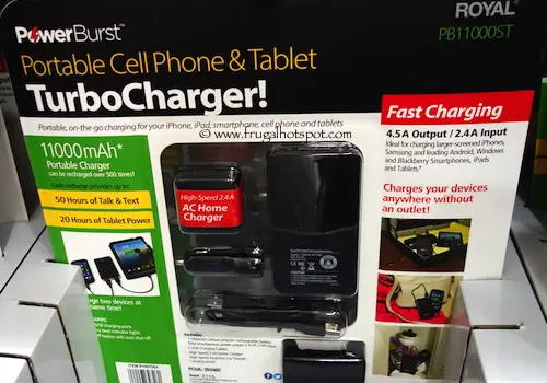 Royal PowerBurst Portable Cell Phone and Tablet TurboCharger Costco