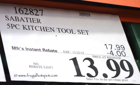 Sabatier 5-Piece Stainless Steel Kitchen Tool Set Costco Price