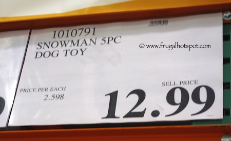 Biscuit's Snowman Dog Toys 5-Pc Costco Price