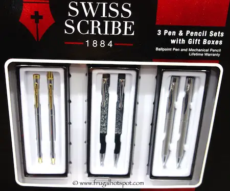 Swiss Scribe Pen and Pencil Set 3-Pack Costco