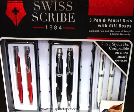 Swiss Scribe Pen and Pencil Set 3-Pack Costco