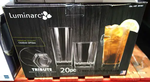 Luminarc Tribute 20-Piece Drinkware Set Costco
