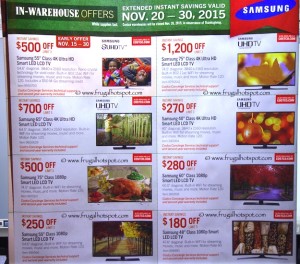 Costco Pre-Thanksgiving Savings Coupon Book: November 20-30, 2015. Page 1.