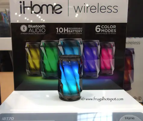 iHome Wireless Color Changing Bluetooth Speaker iBT70 Costco