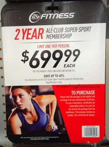 Costco 24 Hour Fitness 2 Year All