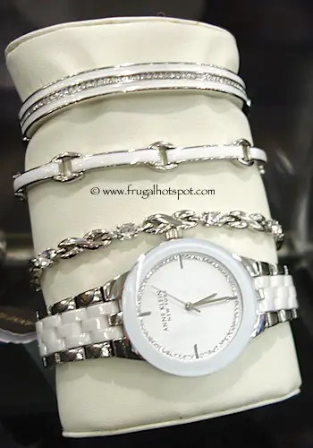 Anne Klein New York Silver Tone Ceramic Watch and Bracelet Set Costco