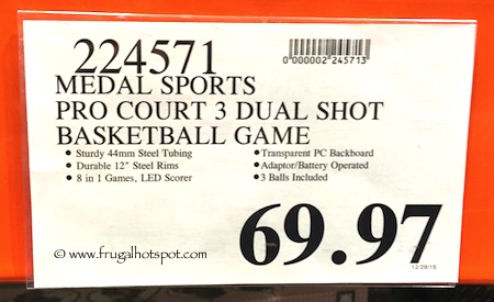 Medal Sports Pro Court 3 Basketball Game Costco Price