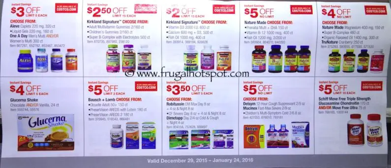 Costco Coupon Book: December 29, 2015 - January 24, 2016. Prices Listed. Frugal Hotspot. Page 9
