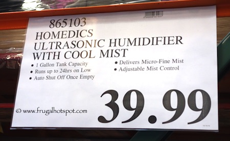 Homedics Cool Mist Ultrasonic Humidifier Costco Price