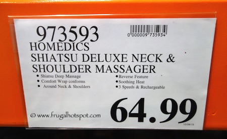 Homedics Shiatsu Deluxe Neck and Shoulder Massager with Heat Costco Price