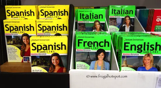 Instant Immersion Languages Levels 1, 2, and 3 Spanish, French, Italian Costco