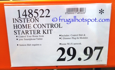 Insteon Home Control Starter Kit Costco Price \ Frugal Hotspot
