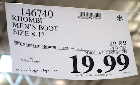 Khombu Fleet Men's Waterproof Boot Costco Price