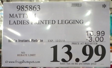 Matty M Ladies Printed Legging Costco Price