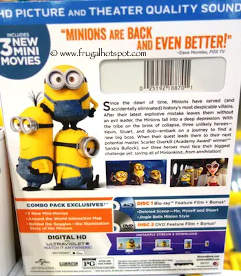 Minions Blu-ray Costco