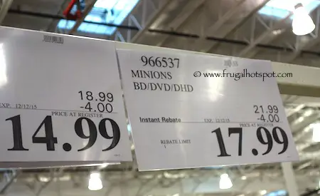 Minions Blu-ray Costco Price