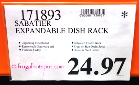 Sabatier Stainless Steel Expandable Dish Rack Costco Price | Frugal Hotspot