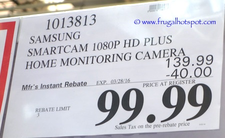Samsung Smartcam 1080p Hd Plus Home Monitoring Camera Costco Price