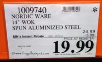 Costco Sale Price: Nordic Ware 14" Spun Wok Aluminized Steel