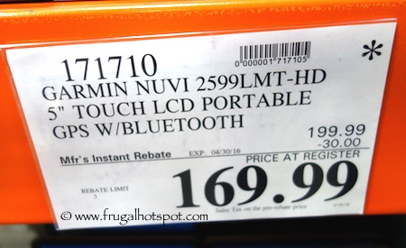 Garmin Nuvi 2599LMT-HD 5" Touch LCD Portable GPS Costco Price | Frugal Hotspot